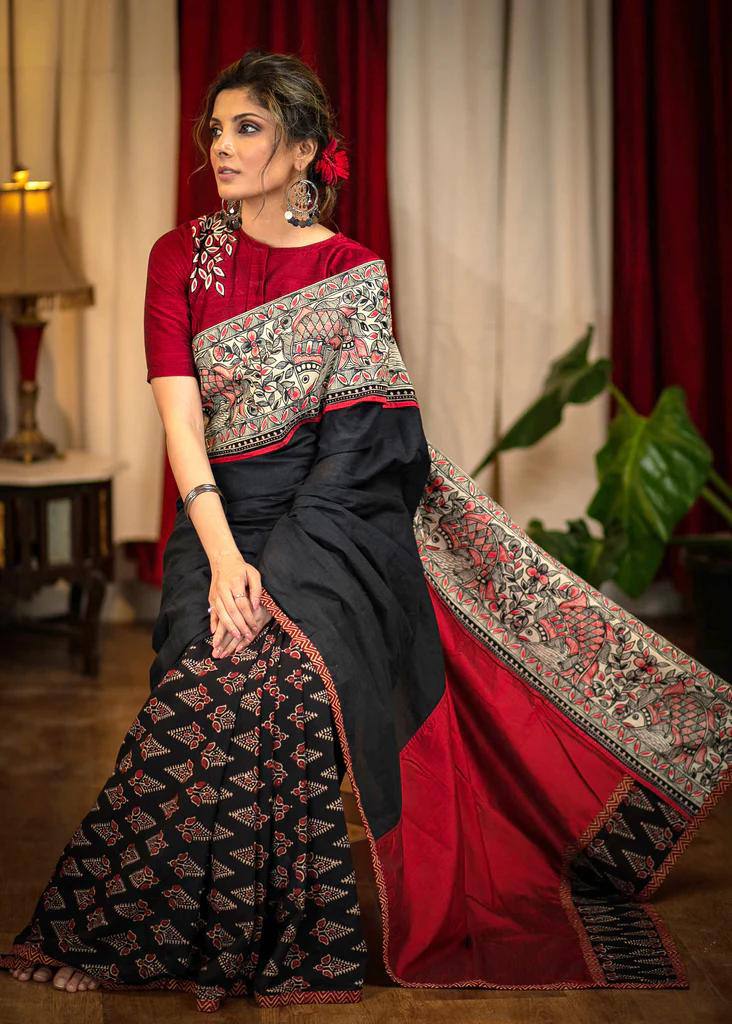 KALLI KALLI WALE MUSELINEN COTTON SAREE