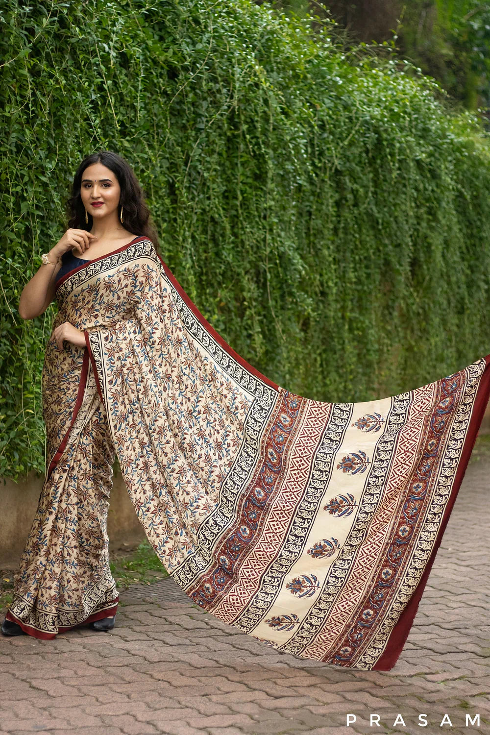 CREAMY WALE MODAL SILK SAREE