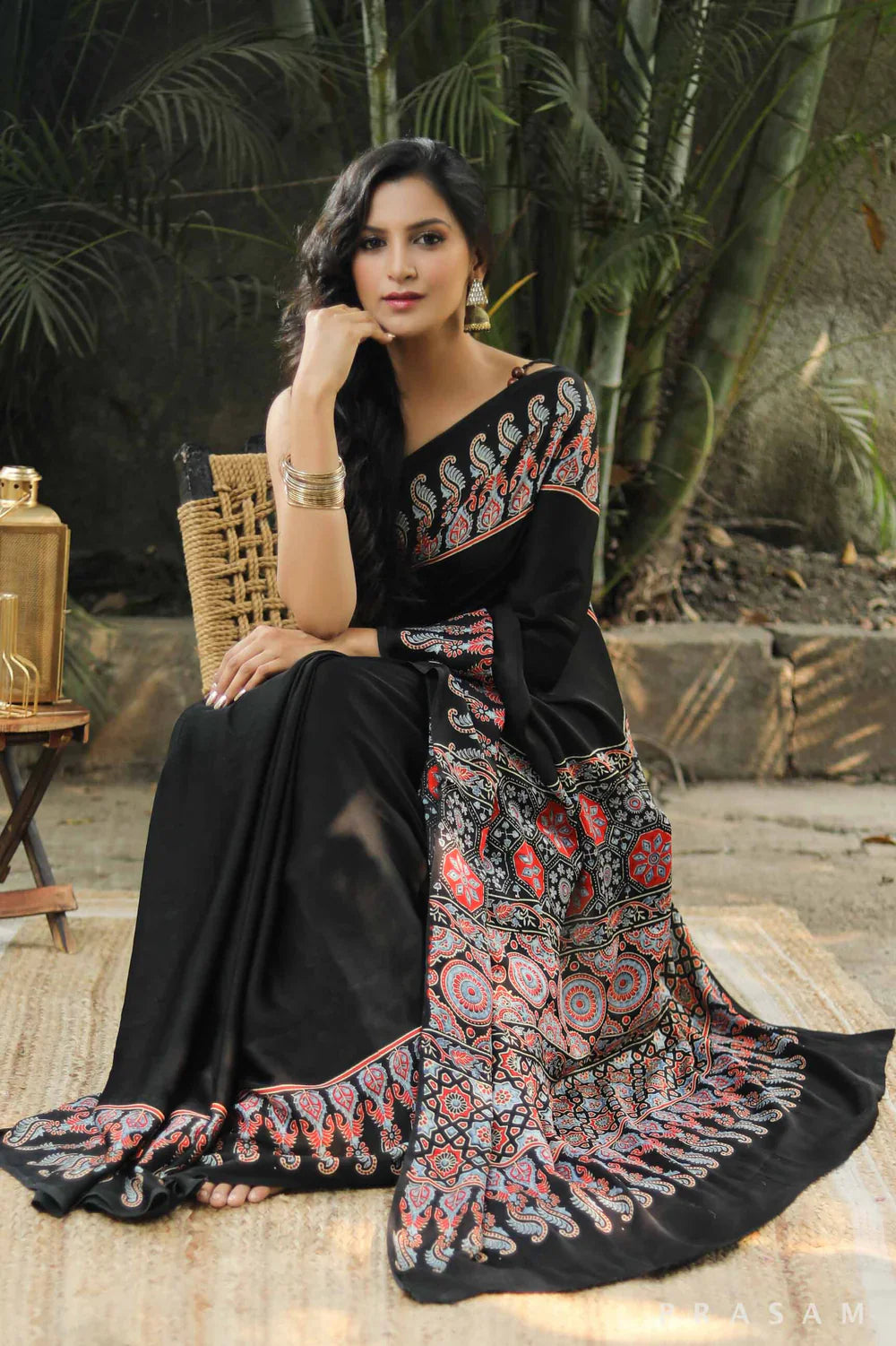 STYLISH BLACKY WALE MODAL SILK SAREE