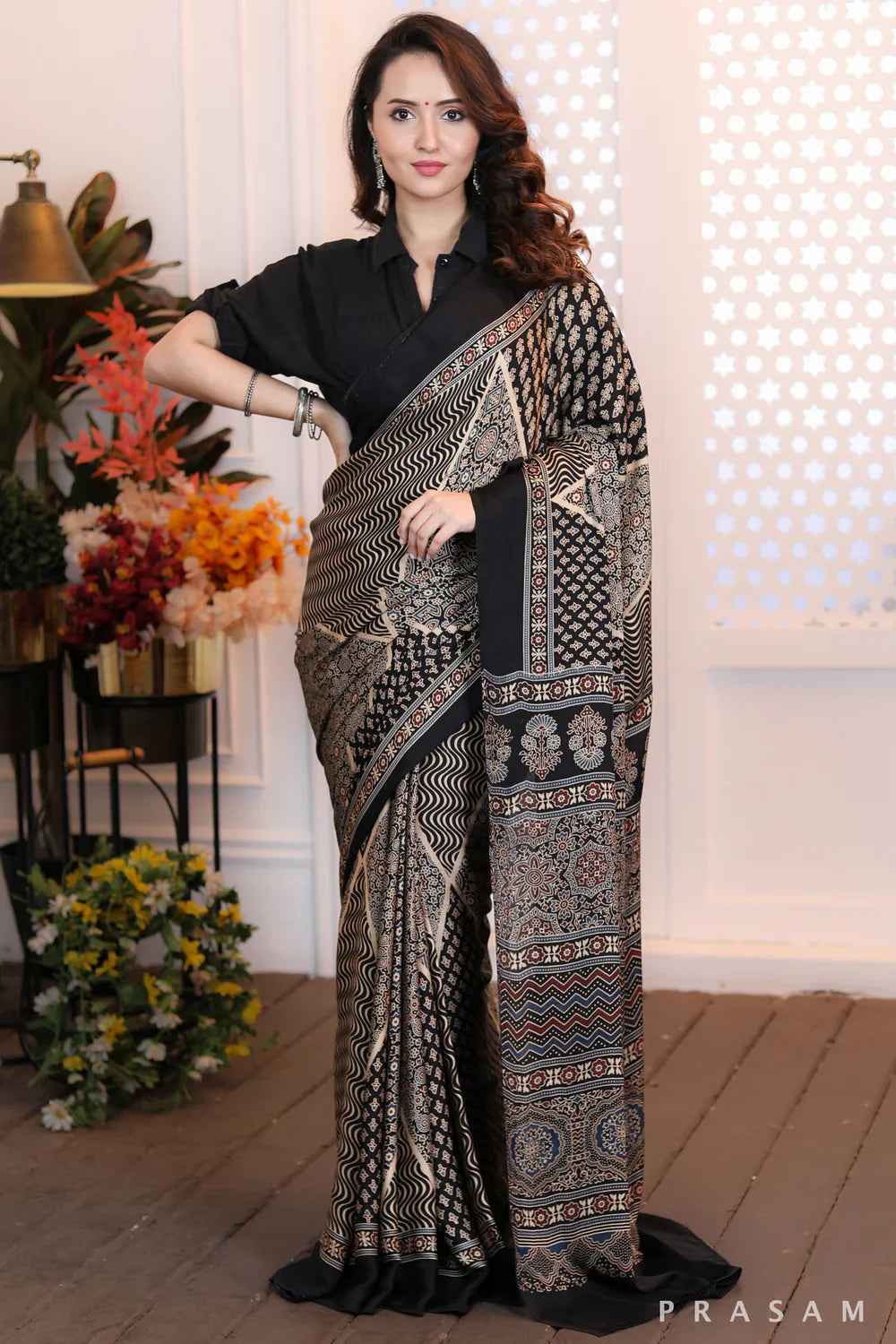 FUNCTIONALLY BLACKY WALE MODAL SILK SAREE