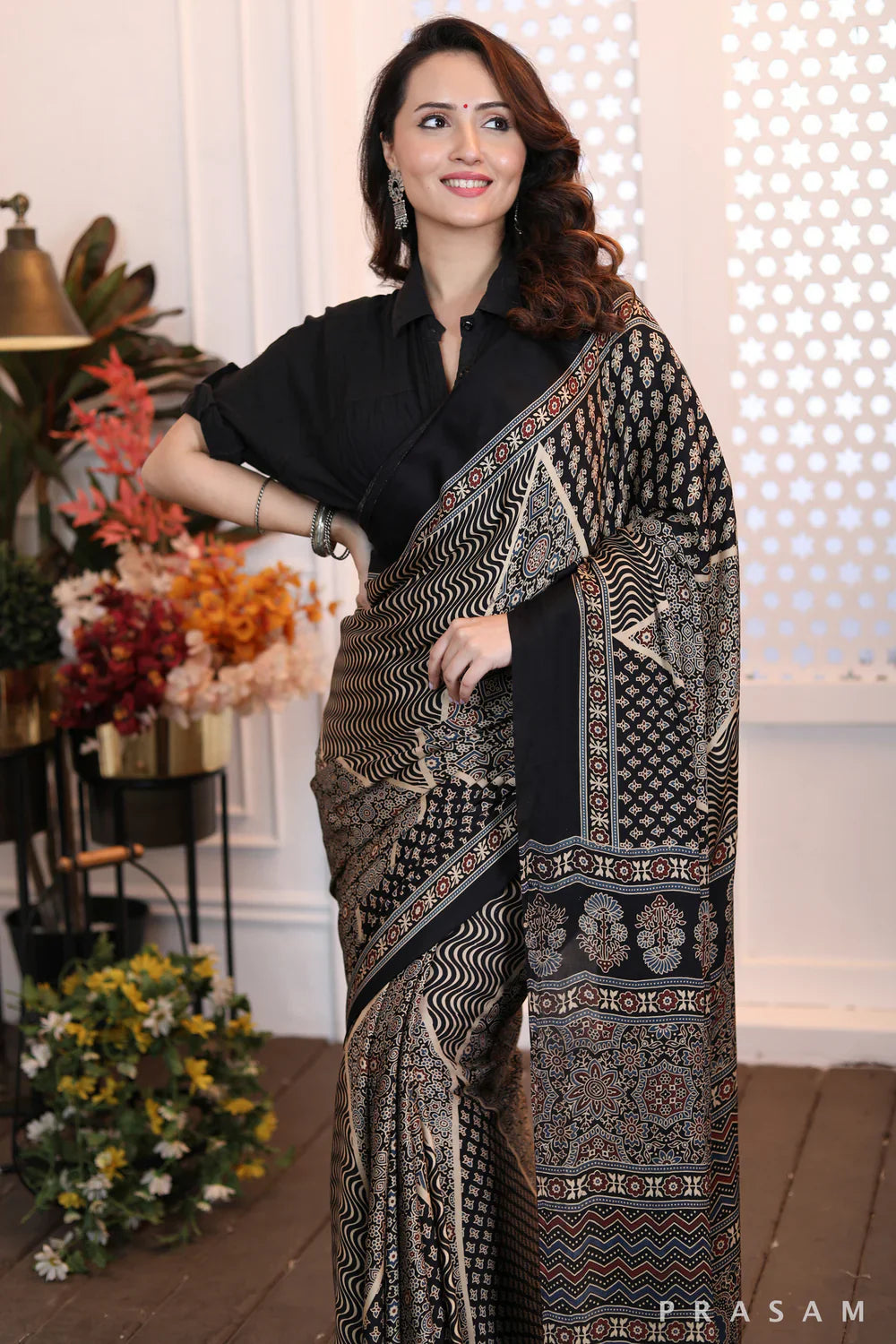 FUNCTIONALLY BLACKY WALE MODAL SILK SAREE