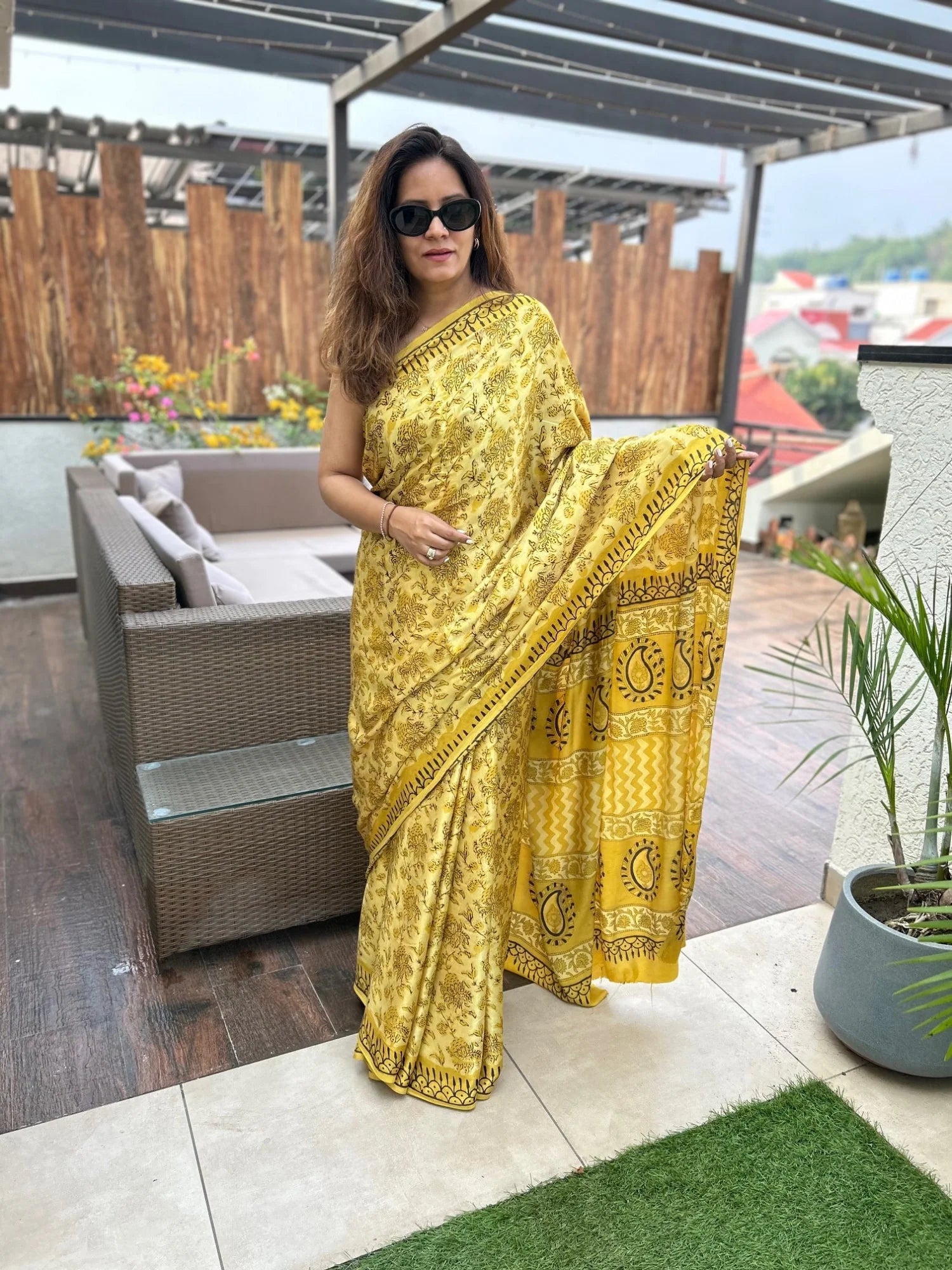 HALDI WALE MODAL SILK SAREE